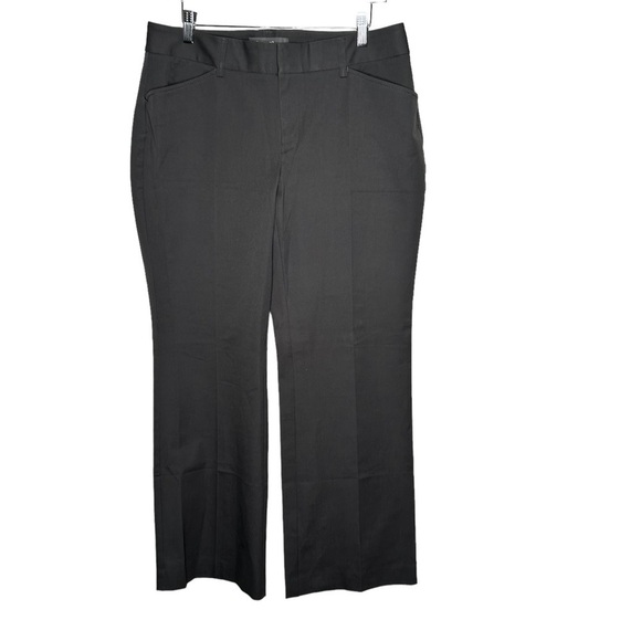 New Eddie Bauer StayShape Twill Trousers Curvy Fit gray Pant Women's 12P - Picture 1 of 5
